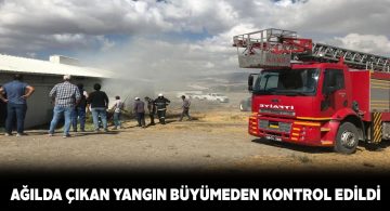 TİGEM sahasında bulunan ağılda yangın çıktı