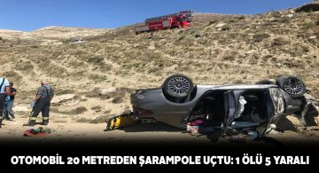 Ulaş ilçesinde aracın şarampole uçması sonucu 1 ölü 5 yaralı