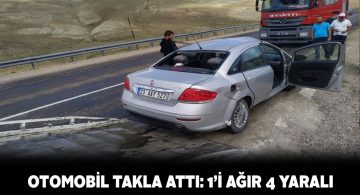 Gürün’de takla atan araçta 4 yaralı