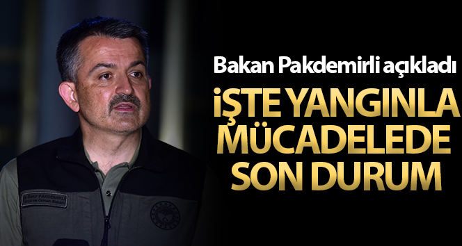 Bakan Pakdemirli yangınla mücadelede son durumu açıkladı