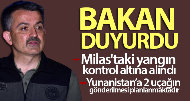 Bakan Pakdemirli yangınlarla ilgili son durumu paylaştı