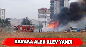 Sivas kent merkezindeki barakada yangın çıktı
