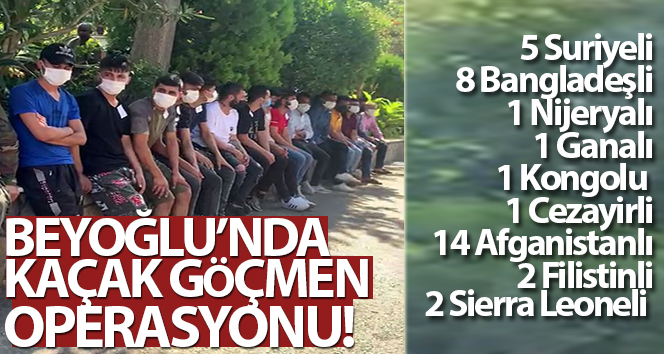 Beyoğlu’nda kaçak göçmen operasyonu: 35 yabancı şahıs yakalandı