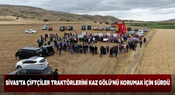 Çiftçiler Kaz Gölü’nü korumak için eylem yaptı