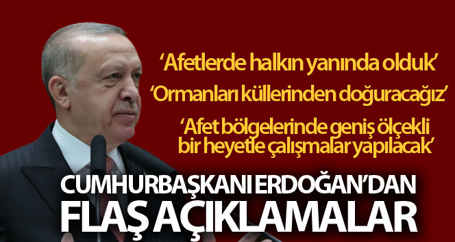 Cumhurbaşkanı Erdoğan: ‘Geniş ölçekli bir heyetle afet bölgelerinde çalışmalar gerçekleştirilecek’