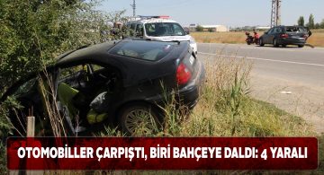 Sivas merkezde iki otomobilin çarpışması sonucu 4 yaralı