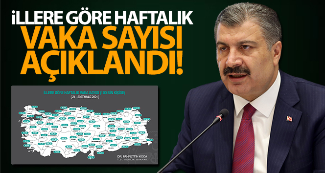 İllere göre haftalık vaka sayısı açıklandı!