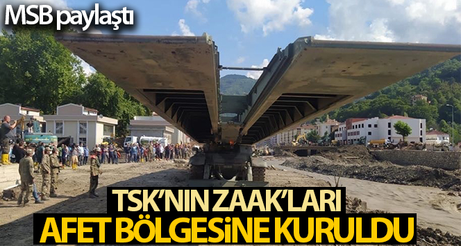 MSB: ‘Sinop’ta selden yıkılan köprülerin yerine Yatay Kaydırmalı Zırhlı Araç Aşırma Köprüsü kuruldu’
