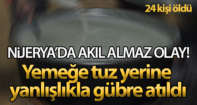 Nijerya’da yemeğe tuz yerine yanlışlıkla gübre atıldı: 24 ölü