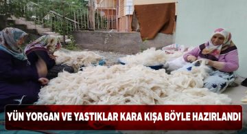 Sivas’ta yün yorganlar dondurucu soğuklar için hazırlanıyor