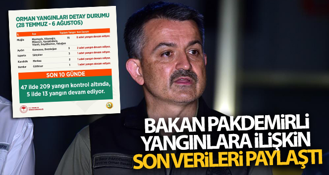 Tarım ve Orman Bakanı Pakdemirli, orman yangınlarına ilişkin son bilgileri paylaştı!