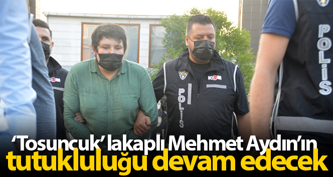 ‘Tosuncuk’ lakaplı Mehmet Aydın’ın tutukluluğu devam edecek