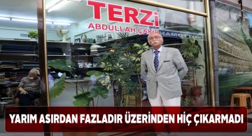 60 yıldır terzilik mesleğini ustalıkla sürdürüyor