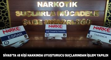 Sivas genelinde uyuşturucu operasyonları devam ediyor