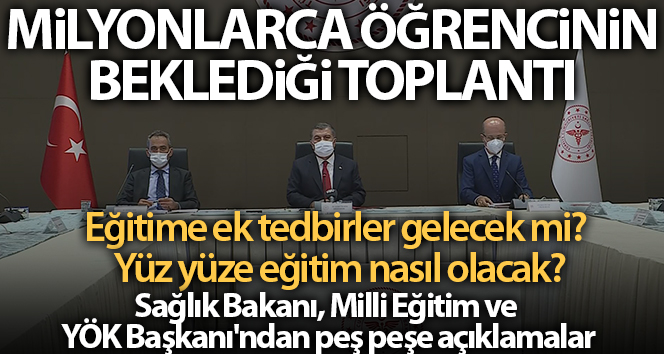 Bakan Koca: ‘Okulları açık tutmak en önemli ödevimizdir’