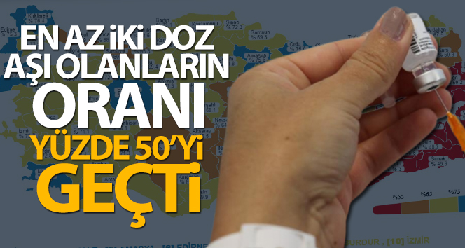 En az iki doz aşı olanların oranı yüzde 50’yi geçti