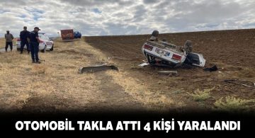 Gemerek’te takla atan araçta 4 yaralı