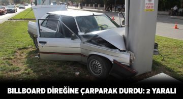 Direksiyon hakimiyetini kaybeden sürücü kazaya neden oldu