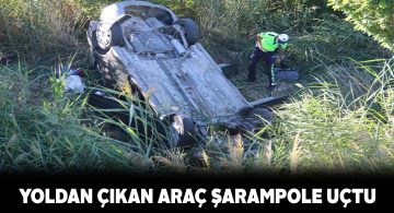 Sivas’ta şarampole uçan araçta 6 yaralı