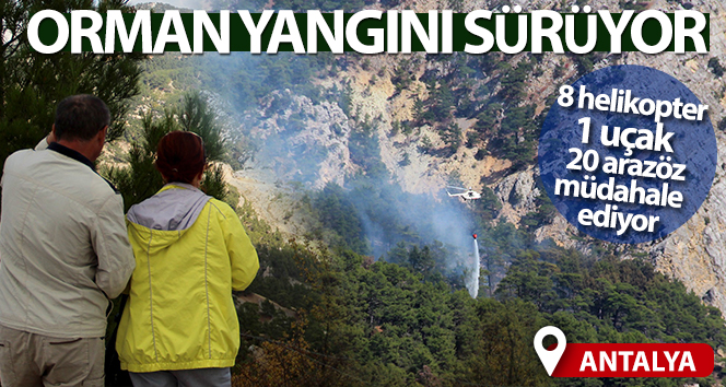Antalya’da orman yangınına 3 farklı noktadan müdahale ediliyor