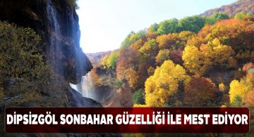Dipsizgöl şelalesindeki renk cümbüşü görenleri mest ediyor