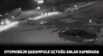İmranlı ilçesinde şarampole uçan araç kameralarca kaydedildi