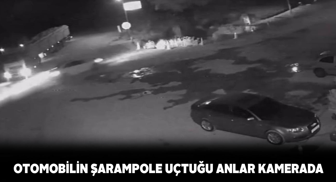İmranlı ilçesinde şarampole uçan araç kameralarca kaydedildi