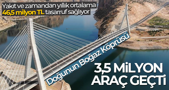 Nissibi Köprüsü’nden 3,5 milyon araç geçti