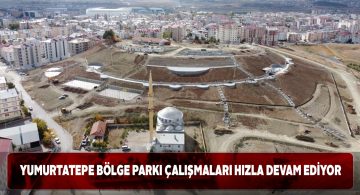 Elli beş dönümlük alandaki park çalışmaları sürüyor