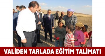 Vali Ayhan patates hasadı programına katıldı