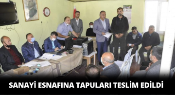Sivas Gürün’de Esnaflara Tapuları Dağıtıldı!