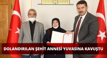 Dolandırılan Şehit Ailesi Yeni Evlerine Kavuştu