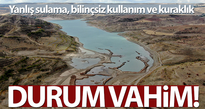 Suyu 1 kilometre çekildi, barajın son görüntüsü korkuttu