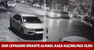 Trafik levhalarına uymayan sürücü kazaya neden oldu