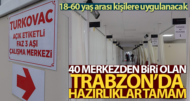 Turkovac aşısı Faz-3 çalışmasının Türkiye genelinde uygulanacağı Trabzon’da hazırlıklar tamamlandı