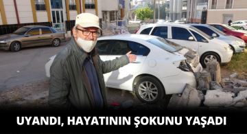 Bahçe Duvarı Aracın Üzerine Düştü