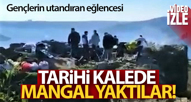 Beykoz’da gençlerin utandıran eğlencesi: Tarihi kalede mangal yaktılar