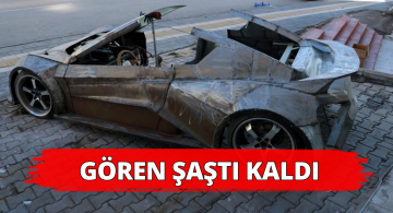 Kendi Yaptığı Arabayı İşyerinin Duvarını Yıkarak Çıkardı!