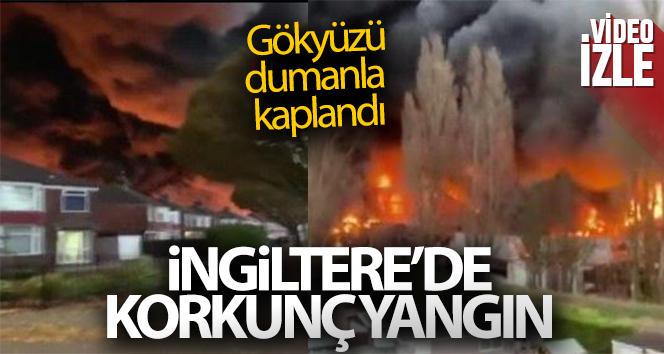 İngiltere’de plastik fabrikasında korkutan yangın