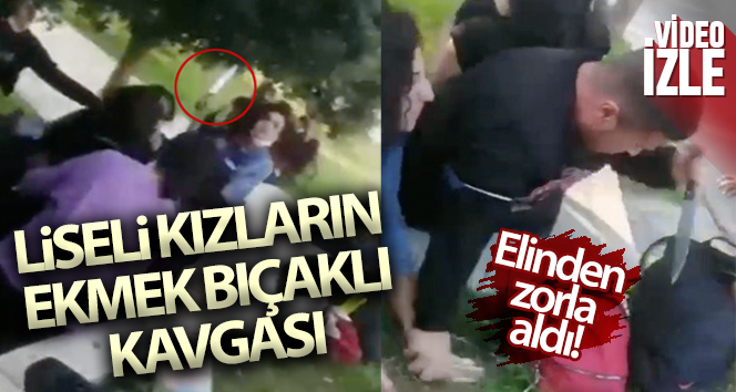 Liseli kızların kavgası böyle görüntülendi