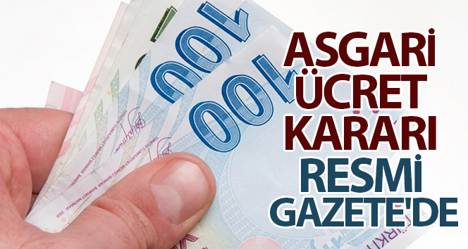 Asgari ücret kararı Resmi Gazete’de! Günlük asgari ücret 166.80 lira oldu