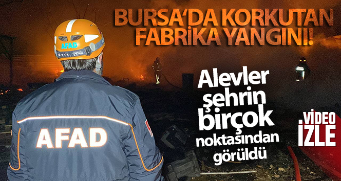 Bursa’da geri dönüşüm fabrikasında korkutan yangın