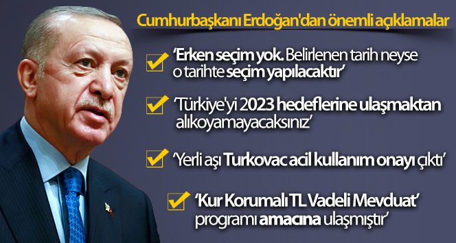 Cumhurbaşkanı Erdoğan’dan önemli açıklamalar