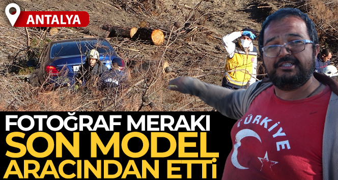 Fotoğraf çekmek isterken son model aracından oldu