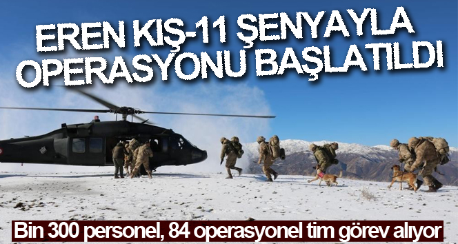 İçişleri Bakanlığınca Eren Kış-11 Şenyayla Şehit Jandarma Üsteğmen İsmail Moray Operasyonu başlatıldı