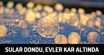 Evler Kar Altında Kaldı, Sular Dondu!