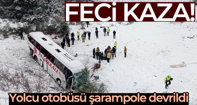 Beykoz Kuzey Marmara Otoyolu’nda feci kaza: Otobüs şarampole devrildi!