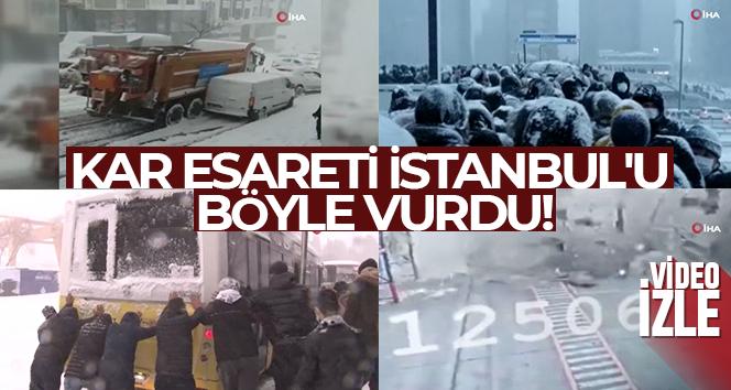 Kar esareti İstanbul’u böyle vurdu