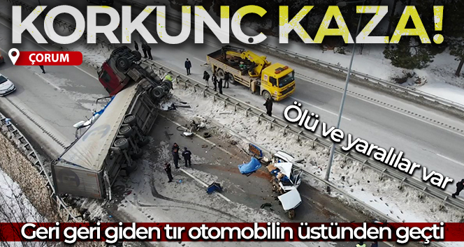 Çorum’da feci kaza: 1 ölü, 2 ağır yaralı