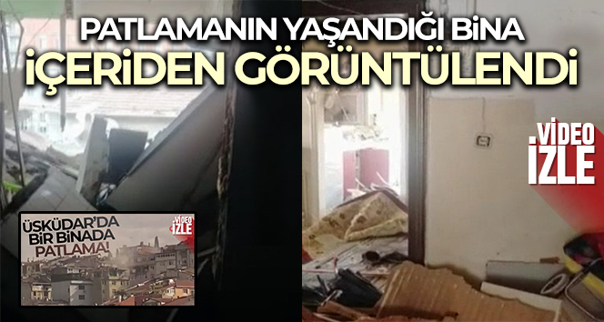 Üsküdar’da 4 katlı binadaki patlama görüntülendi